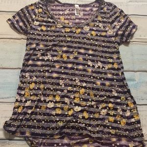 Striped + Floral LuLaRoe Classic T